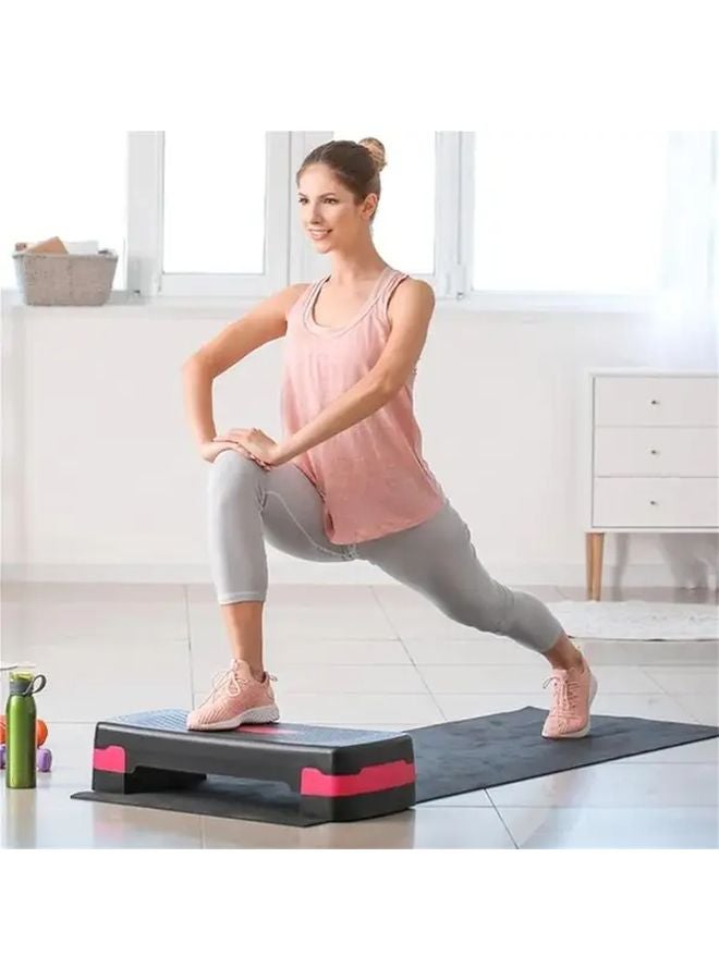 Orange Black Adjustable Stepping Fitness Pedal For Home Aerobic Exercise And Yoga - Image 1
